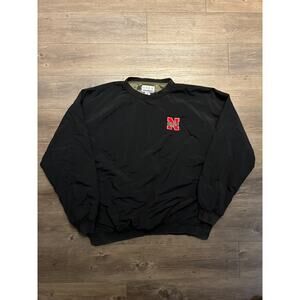 Vintage Nebraska Huskers NCAA Gear for Sports Windbreaker Mens 2XL Black Jacket